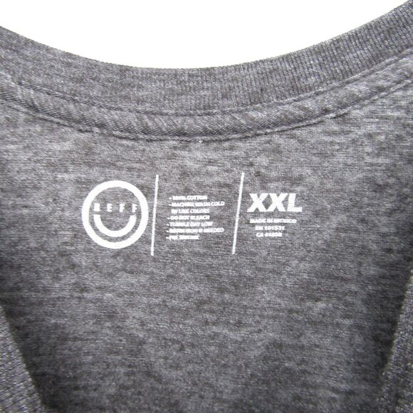 Men's Neff Checker Flag Pattern Charcoal Heather Tee T Shirt Short Sleeve XXL - Picture 4 of 8